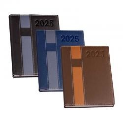 Agenda Diária 2027 em Couro Sintético Personalizada
