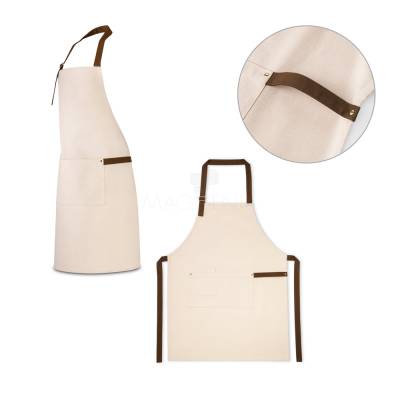 Avental de Algodão Canvas 320 g/m² com 3 Bolsos Personalizado