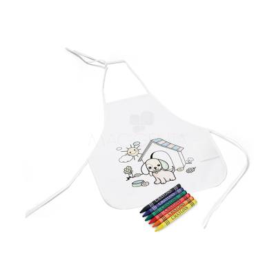 Avental Infantil para Colorir com 6 Giz de Cera Personalizado