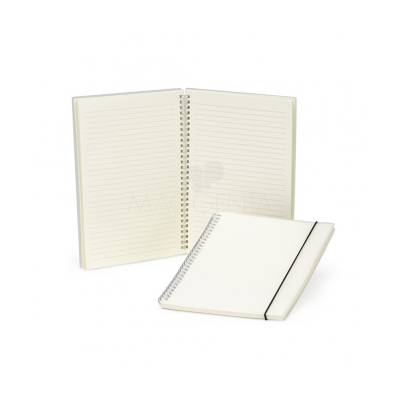 Bloco de Anotações B5 Pautado com Capa Plástica e Fechamento em Elástico Personalizado