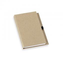 Bloco de Anotações sem Pauta com Capa Kraft e Porta-Caneta Personalizado