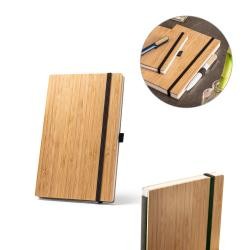 Caderneta de Bolso em Bambu com 80 Folhas Personalizada