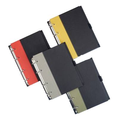 Caderno Fichário em Couro Sintético com Suporte para Caneta Personalizado