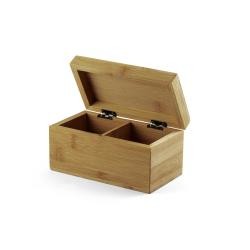 Caixa de Bambu para Sachês de Chá com Tampa Magnética Personalizada