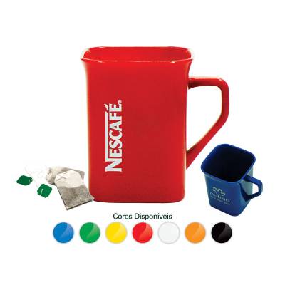 Caneca Quadrada de Plástico 250ml Personalizada