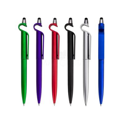 Caneta com Touch e Suporte para Celular Personalizada