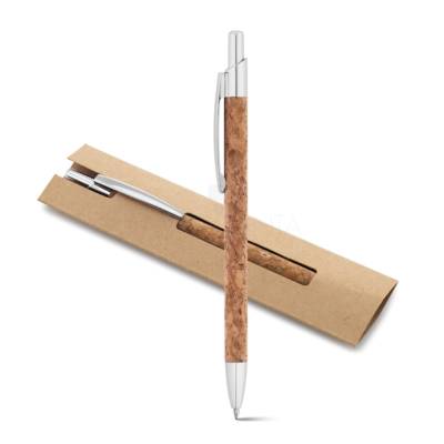 Caneta de Metal com Cortiça Personalizada