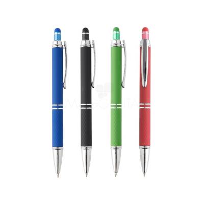 Caneta de Metal com Ponteira Touch e Acabamento Soft Touch Personalizada