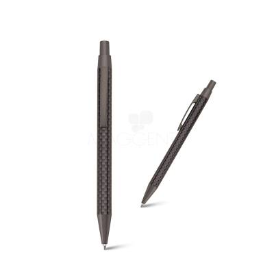 Caneta de Metal com Textura Quadriculada Personalizada
