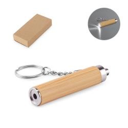 Chaveiro de Bambu com Lanterna LED Personalizado