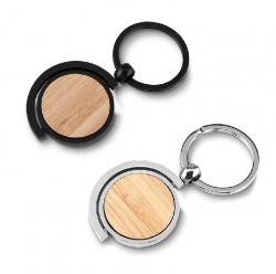 Chaveiro de Metal com Detalhe em Bambu Personalizado
