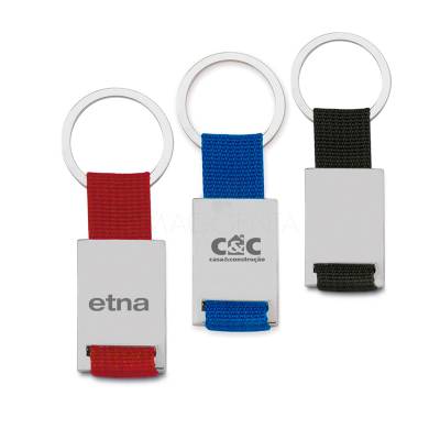 Chaveiro de Metal com Detalhes em Nylon Personalizado