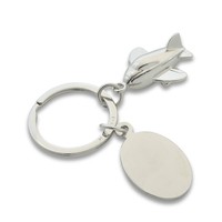 Chaveiro de Metal em Formato Avião