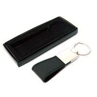 Chaveiro Metal com Alça em Couro Sintético