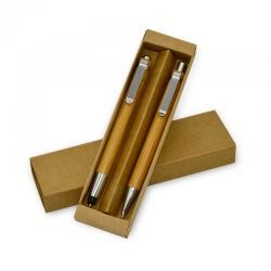 Conjunto Caneta e Lapiseira em Bambú Promoconais