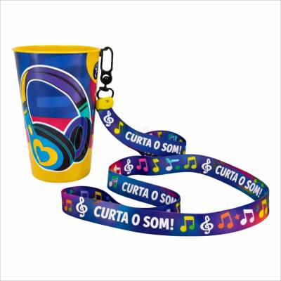 Copo Plástico 550 ml com Alça Personalizado