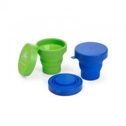 Copo Retrátil de Silicone 150 ml com Tampa e Argola Personalizado