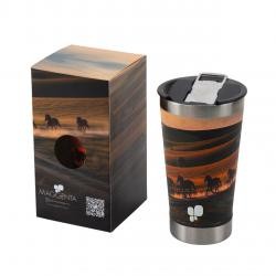 Copo Térmico 500ml com Abridor Personalizado com Gravação UV 360°