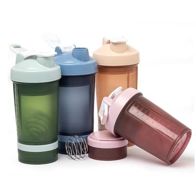 Coqueteleira Plástica 500ml com Compartimentos e Misturador Personalizada