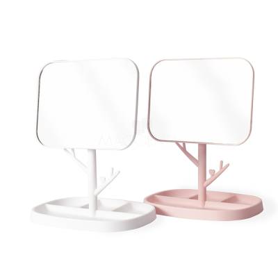Espelho de Mesa com Divisórias e Pedestal Giratório Personalizado