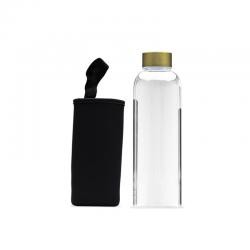 Garrafa de Vidro Borossilicato 650ml com Capa Protetora Personalizada