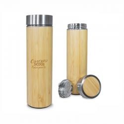 Garrafa Térmica de Bambu 500 ml Personalizada