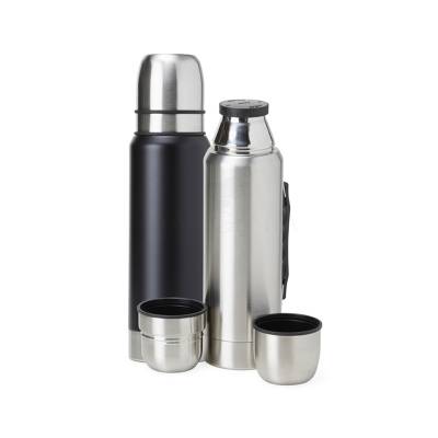 Garrafa Térmica de Inox 1L com Alça e 2 Copos Personalizada