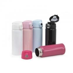 Garrafa Térmica de Inox 400 ml com Trava Personalizada