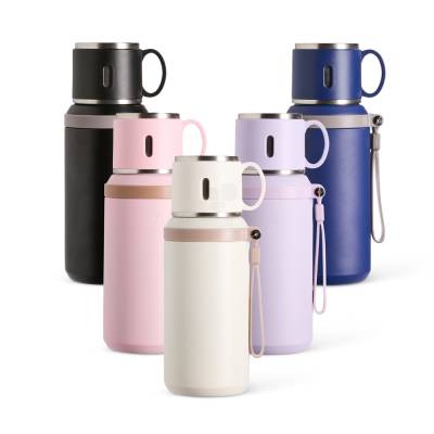 Garrafa Térmica de Inox 600 ml com Infusor Personalizada