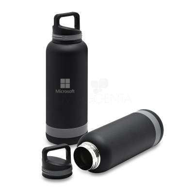 Garrafa Térmica de Inox 750 ml com Detalhes Emborrachados Personalizada
