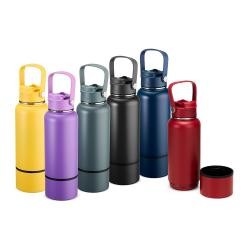 Garrafa Térmica de Inox 800 ml com Canudo e Alça Personalizada