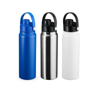 Garrafa Térmica de Inox 800 ml com Tampa Rosqueável e Alça Personalizada