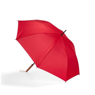 Guarda-Chuva Automático com Varetas em Fibra de Vidro e Cabo de Madeira Personalizado