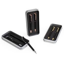 Kit Caneta Esferográfica e Roller de Metal Personalizado