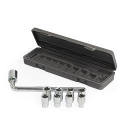 Kit de Ferramentas 10 Peças Com Chave L e 9 Soquetes Em Estojo Plástico Personalizado