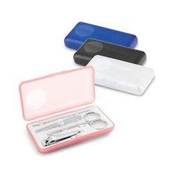 Kit Manicure 4 Peças com Estojo Translúcido Personalizado