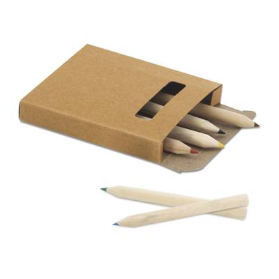 Kit para Colorir com 6 Mini Lápis Ecológicos Personalizado