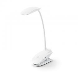 Luminária de Mesa LED Recarregável com Haste Articulada e Prendedor Personalizada