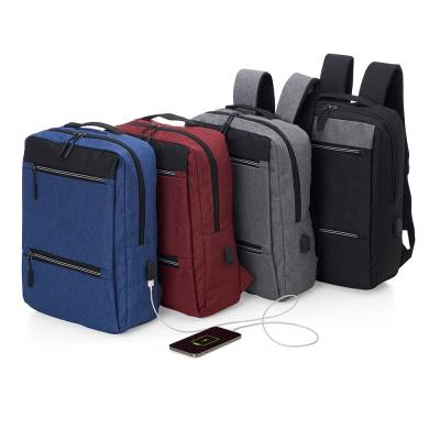 Mochila para Notebook 15,6 Polegadas com Porta USB Personalizada