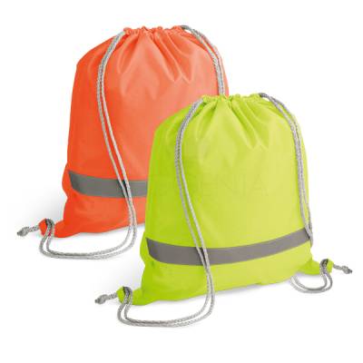 Mochila Saco em Nylon com Faixa Refletiva Personalizada