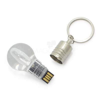 Pen Drive Formato Lâmpada com Argola e Tampa Rosqueável Personalizado