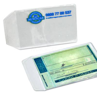 Porta Documento Transparente 10,6 x 6,5 cm Personalizado