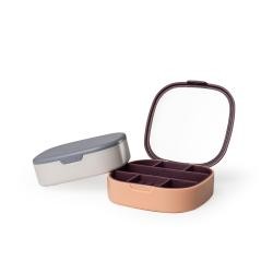 Porta-Joias de Plástico com Espelho e 7 Compartimentos Personalizado