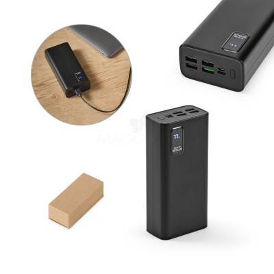 Power Bank 30000mAh com LED e ABS Reciclado Personalizado