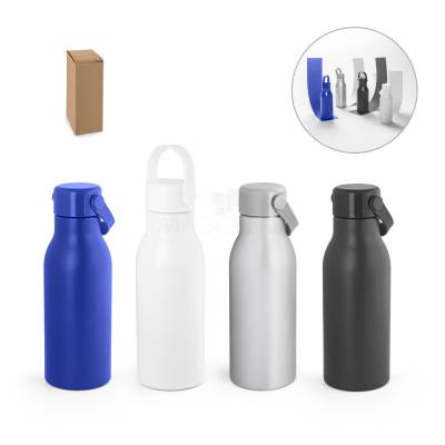 Squeeze de Alumínio 700ml com Tampa e Pega de Silicone Personalizado