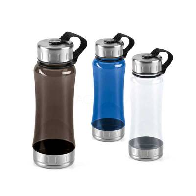 Squeeze de Plástico AS com Tampa de Aço Inox 600ml Personalizado