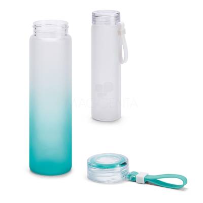 Squeeze de Vidro 470 ml com Tampa e Alça Personalizado