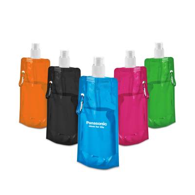 Squeeze Dobrável 460 ml com Mosquetão Personalizado